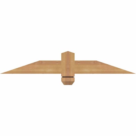 Ekena Millwork Eugene Smooth Timber Gable Bracket, Western Red Cedar, 36"W x 6"H x 1 1/2"D x 3 1/2"F, 4/12 Pitch GBW036X06X0204EUG00SWR